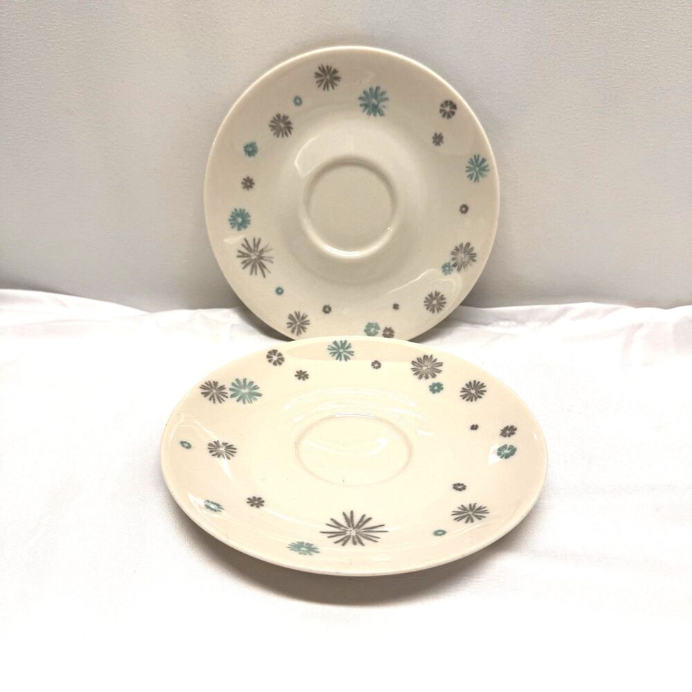 MCM Carlos Montez Saucers Mardi Gras MCM Set 2 Atomic Plates Starburst